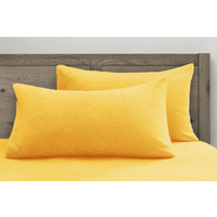 Teddy Soft Cosy Thermal Fleece Pillowcase Pair - Ochre