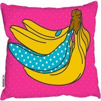 Pop Art Banana Outdoor Cushion - Pink / 60cm - image 1
