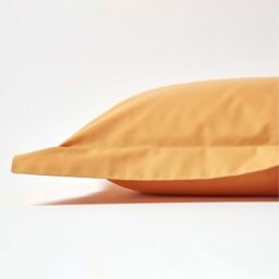 200 Thread Count Egyptian Cotton Oxford King Size Pillowcase - Mustard - thumbnail 5