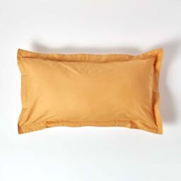 200 Thread Count Egyptian Cotton Oxford King Size Pillowcase - Mustard - thumbnail 2