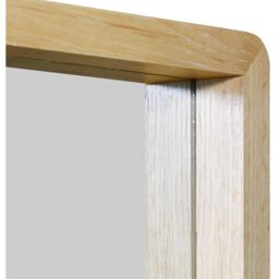 Naturalis Solid Oak Rounded Corner Leaner Wall Mirror - Brown - thumbnail 3