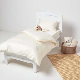 Organic Cotton Kids Pillowcases 40 x 60 cm 400 Thread Count, 2 Pack - Cream - thumbnail 3