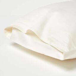 Organic Cotton Kids Pillowcases 40 x 60 cm 400 Thread Count, 2 Pack - Cream - thumbnail 2