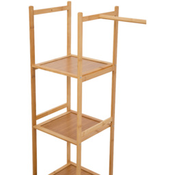 Multi-functional Wooden Coat Rack - Natural Wood - thumbnail 5
