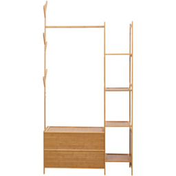 Multi-functional Wooden Coat Rack - Natural Wood - thumbnail 2