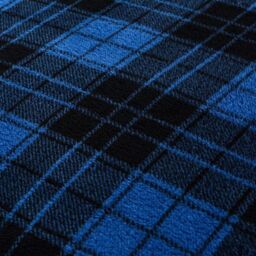 Check Blue Teddy Soft Cosy Fleece Duvet Set - Blue / Double - thumbnail 2