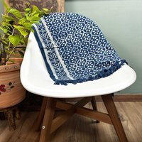 Handmade Indigo Runner Madjid Tiles - Blue