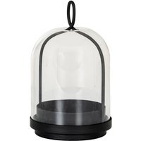 Nysa Medium Candle Holder with Glass Cloche Elegant Home Decor - Gold - image 1