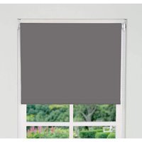 Trimmable Thermal Blackout Roller Blinds - Grey / 125cm