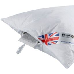 Homescapes Goose Feather Down Lavender Pillow with Dried Lavender - White - thumbnail 5