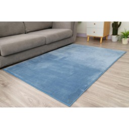 Cosy Flannel Rug - Blue - thumbnail 2