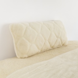 Cashmere Wool Pillow - White / 40cm / Diamond Pattern - thumbnail 4