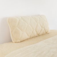 Cashmere Wool Pillow - White / 40cm / Diamond Pattern - thumbnail 1