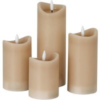 Luxe Collection Taupe Melted LED Candle Flameless, Safe, Natural Glow - Taupe - image 1