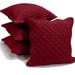 Premium Cotton Velvet Luxury Cushion - Red - thumbnail 2