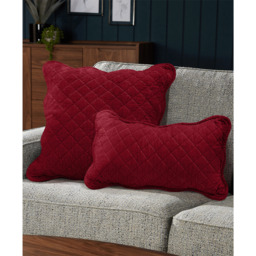 Premium Cotton Velvet Luxury Cushion - Red - thumbnail 5