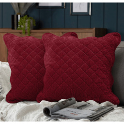 Premium Cotton Velvet Luxury Cushion - Red - thumbnail 4