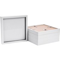"10x10"" 3D Box Photo Frame Pack of 5 - White" - image 1