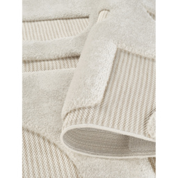 Freya Living Room Area Rug Contemporary 3D Embossed Modern Boho Design - Cream / 170cm - thumbnail 4
