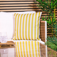 icon Striped Print 43x43cm Scatter Cushion - Yellow - thumbnail 1