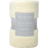 Waffle Honeycomb Mink Throw - Cream / 240cm - image 1