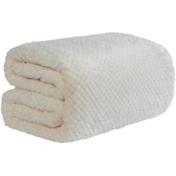 Waffle Honeycomb Mink Throw - Cream / 240cm - thumbnail 2