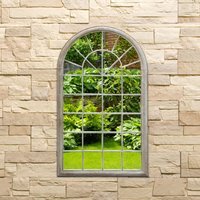 Arch Outdoor Wall Decorative Mirror - Natural - image 1