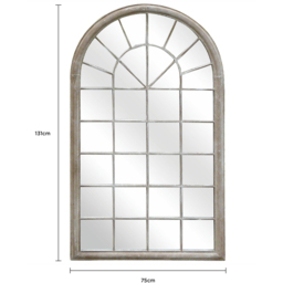 Arch Outdoor Wall Decorative Mirror - Natural - thumbnail 5