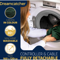 Dreamcatcher Sherpa Fleece Electric Heated Throw Blanket 160 x 120cm - Green - thumbnail 5
