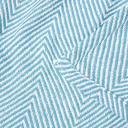 Homescapes Cotton Halden Chevron Throw - Teal / 200cm - thumbnail 5