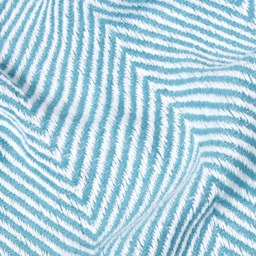 Homescapes Cotton Halden Chevron Throw - Teal / 200cm - thumbnail 4