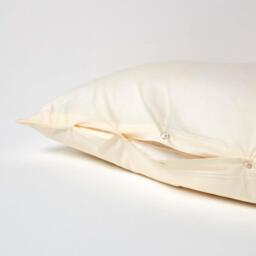 200 Thread Count Egyptian Cotton V Shape Pillowcase - Cream - thumbnail 3