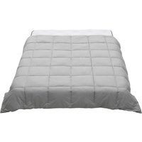 Livingandhome Grey Quilted Down Alternative Duvet Insert with Corner Tabs - Grey / 230cm / 220cm