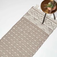 Patna Beige and Natural Kilim Wool Rug - Beige / 200cm - thumbnail 1