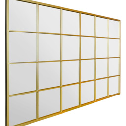 MirrorOutlet Fenestra - Gold Modern Window Leaner Wall Mirror 174CM X 110CM - Gold - thumbnail 4