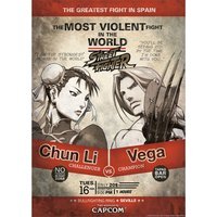 Street Fighter Limited Edition Chun Li vs Vega A3 Art Print - Multi - image 1