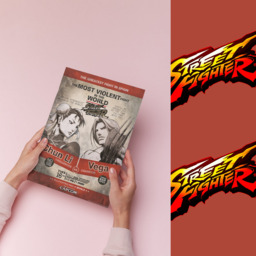 Street Fighter Limited Edition Chun Li vs Vega A3 Art Print - Multi - thumbnail 3