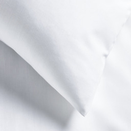 Luxury T200 Cotton Housewife Pillowcase Pair - White - thumbnail 2