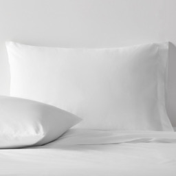Luxury T200 Cotton Housewife Pillowcase Pair - White - thumbnail 3