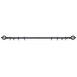 19 mm Extendable Metal Curtain Poles Rods - Gun Metal / 120cm - thumbnail 3