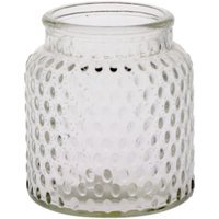 Bobble Pattern Glass Jar Vase H11cm - Clear - thumbnail 1