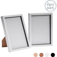 "8x12"" A4 3D Box Photo Frame Pack of 2 - White" - image 1