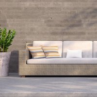Striped Pattern, Orange Black Gray Beige And Brown Outdoor Cushion - Orange / 60cm - image 1