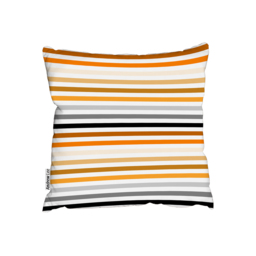 Striped Pattern, Orange Black Gray Beige And Brown Outdoor Cushion - Orange / 60cm - thumbnail 2