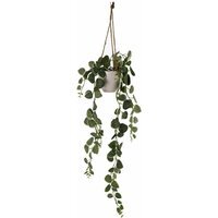 Leaf .Artificial Potted Trailing Hanging Natural Look Plant - Green