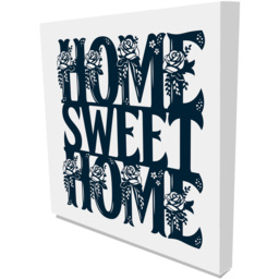 'Home Sweet Home' Graphic Art on Canvas - Black / 41cm / 31cm - thumbnail 2