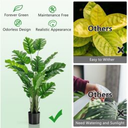Artificial Monstera Plants - Green - thumbnail 2