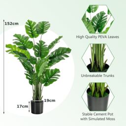 Artificial Monstera Plants - Green - thumbnail 5