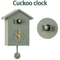 Modern Cuckoo Quartz Green Wall Clock - green