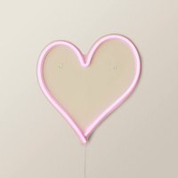 Heart Neon Style Wall Light Decoration - White